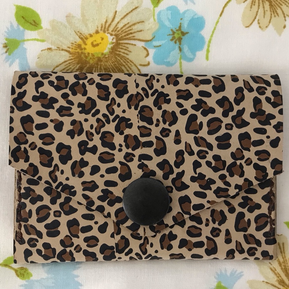 Hand Crafted Leopard 🐆 Print Wallet
